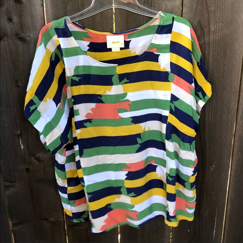 Anthropologie Maeve Colorful Top